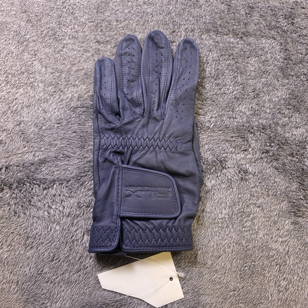RLX Ralph Lauren Left Handed Leather Golf Glove Womens Medium Navy